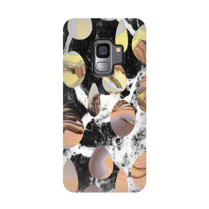 Galaxy S9 StrongFit Marble stones abstract art by Oana 