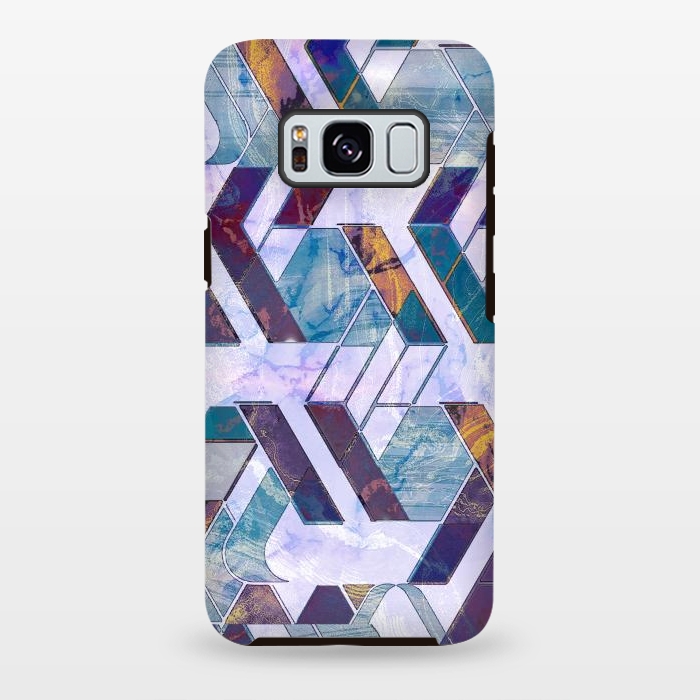Galaxy S8 plus StrongFit Pastel geometric marble tiles by Oana 