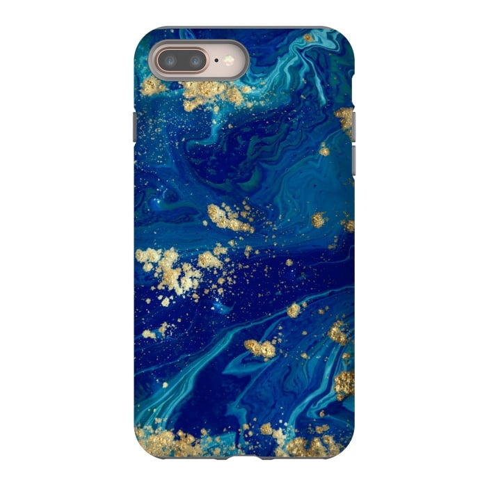 iPhone 7 plus StrongFit Marble In Blue And Gold 21 by ArtsCase