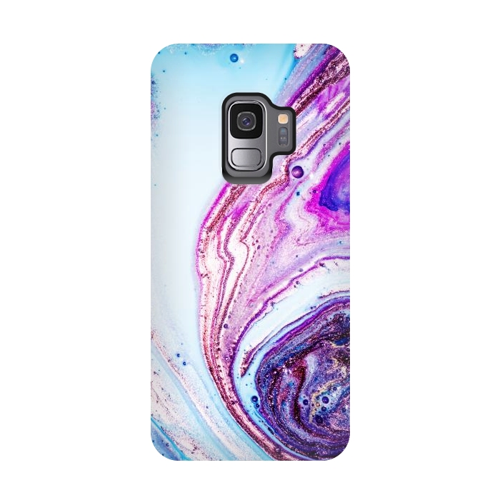 Galaxy S9 StrongFit Watercolors In Blue And Purple  by ArtsCase