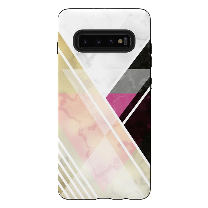 Galaxy S10 plus StrongFit Superposition Of Lines In Marble by ArtsCase