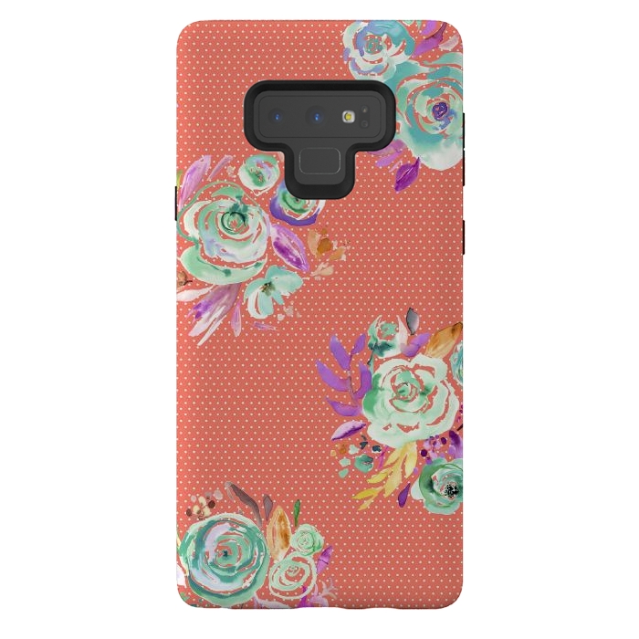 Galaxy Note 9 StrongFit Red Sweet Roses Bouquet by Ninola Design