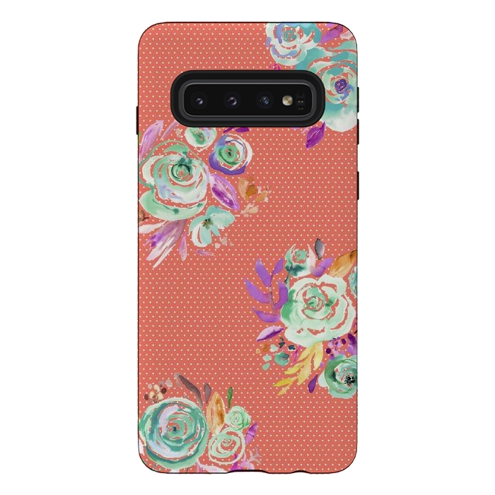 Galaxy S10 StrongFit Red Sweet Roses Bouquet by Ninola Design