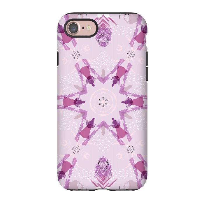 iPhone 7 StrongFit Purple Kaleidoscope Mandala by Creativeaxle