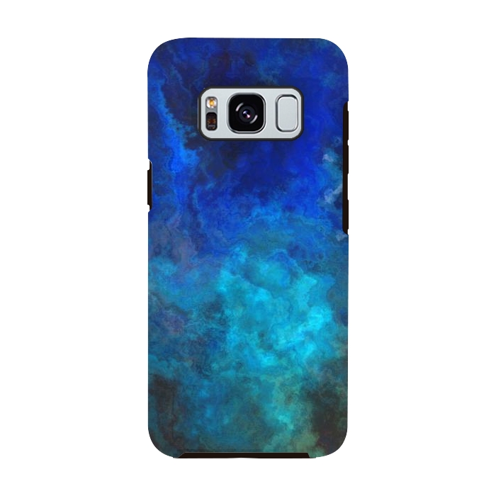 Galaxy S8 StrongFit Blue Malachit Stone by Andrea Haase