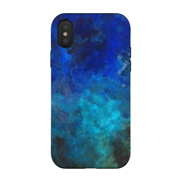 iPhone Xs / X StrongFit Blue Malachit Stone by Andrea Haase