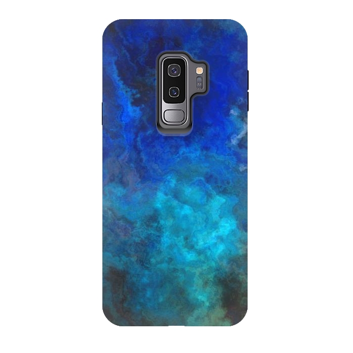 Galaxy S9 plus StrongFit Blue Malachit Stone by Andrea Haase