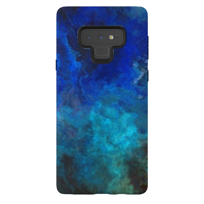 Galaxy Note 9 StrongFit Blue Malachit Stone by Andrea Haase