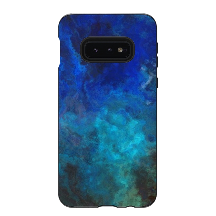 Galaxy S10e StrongFit Blue Malachit Stone by Andrea Haase