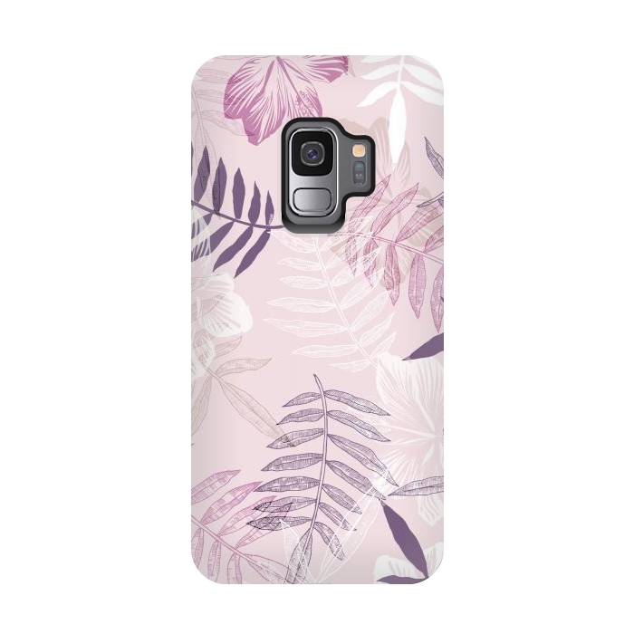 Galaxy S9 StrongFit Tropical Pink Dreams by Rose Halsey