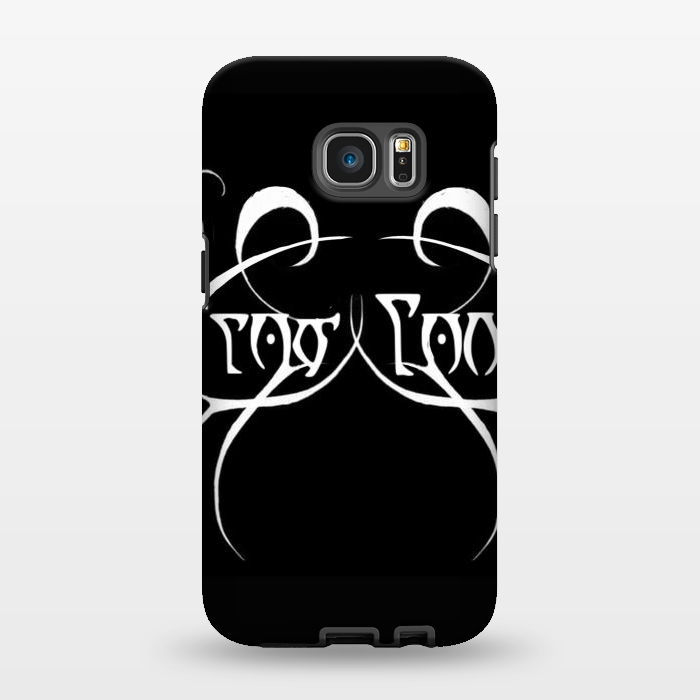 Galaxy S7 EDGE StrongFit Slow Love metallica font design black metal by Josie