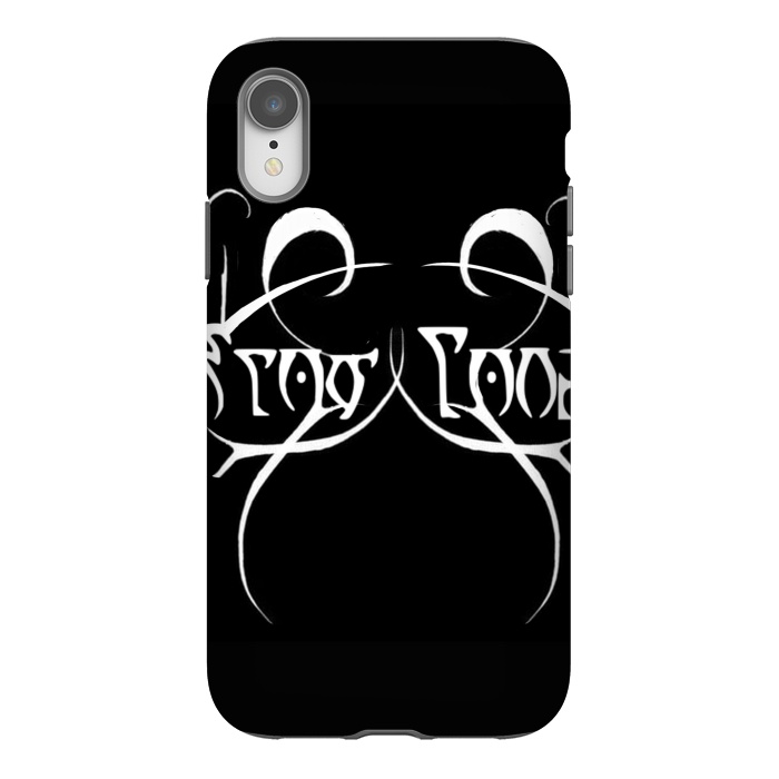 iPhone Xr StrongFit Slow Love metallica font design black metal by Josie