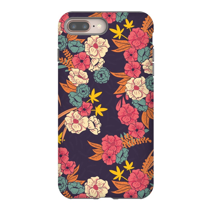 iPhone 7 plus StrongFit Dark Floral Garden 003 by Jelena Obradovic