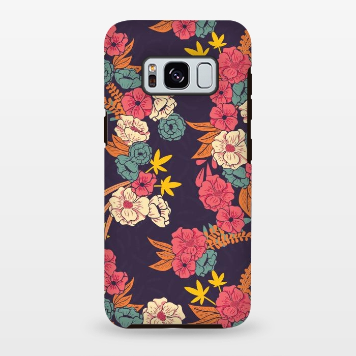 Galaxy S8 plus StrongFit Dark Floral Garden 003 by Jelena Obradovic