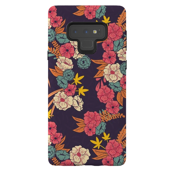 Galaxy Note 9 StrongFit Dark Floral Garden 003 by Jelena Obradovic