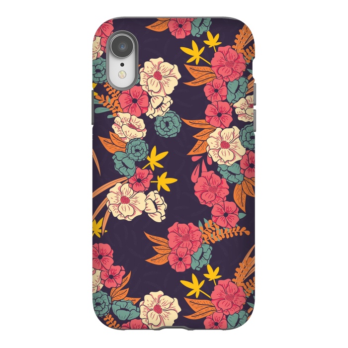 iPhone Xr StrongFit Dark Floral Garden 003 by Jelena Obradovic