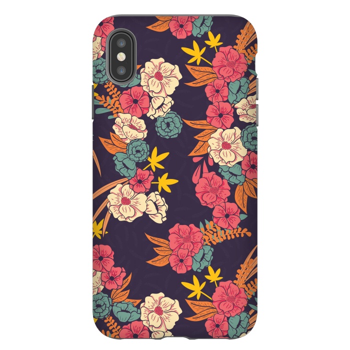 iPhone Xs Max StrongFit Dark Floral Garden 003 by Jelena Obradovic