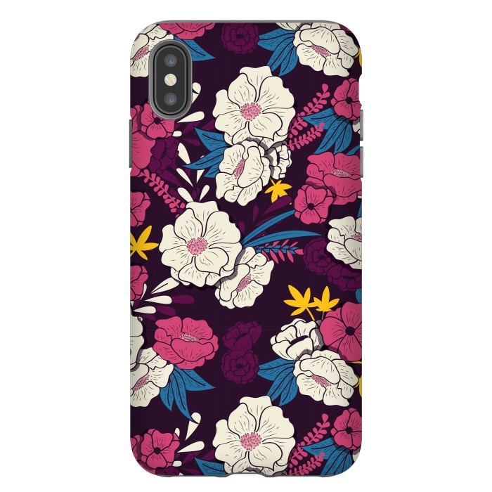 iPhone Xs Max StrongFit Dark floral garden 004 by Jelena Obradovic