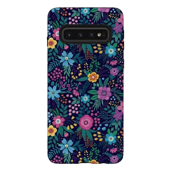 Galaxy S10 StrongFit Floral Design Pattern by ArtsCase