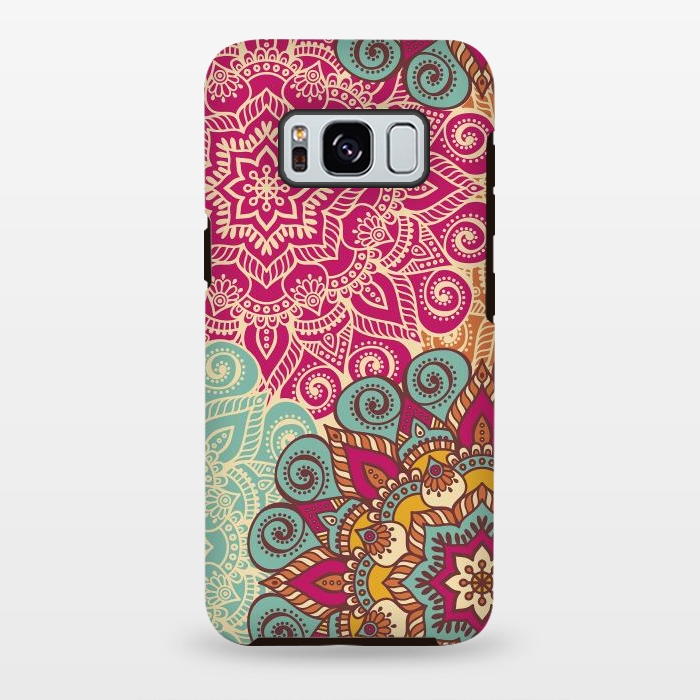 Galaxy S8 plus StrongFit Happy Flower Mandalas  by ArtsCase