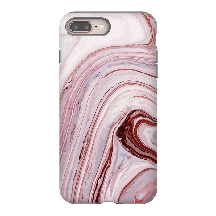 iPhone 7 plus StrongFit Liquid Pink Marble by ArtsCase