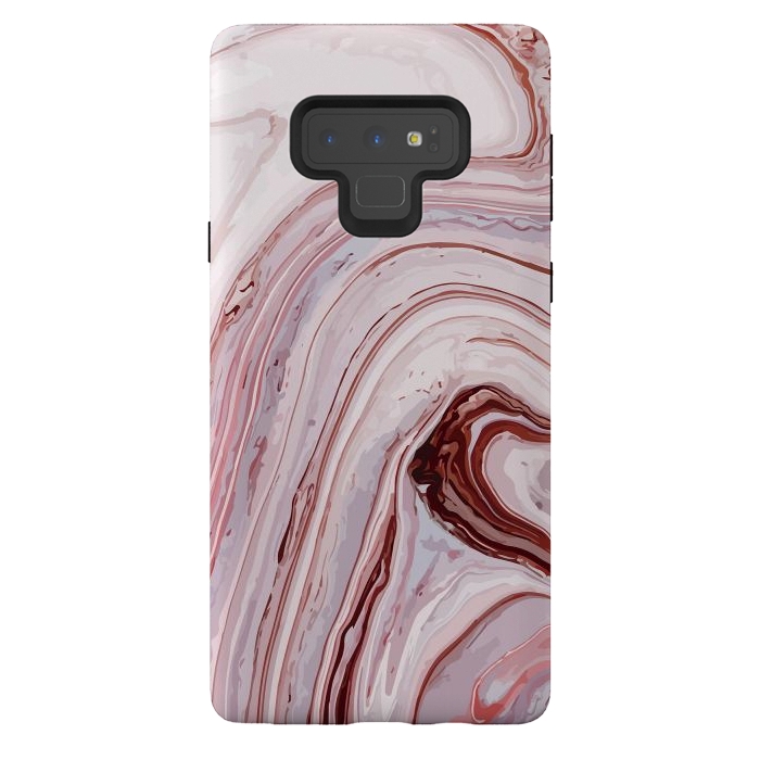 Galaxy Note 9 StrongFit Liquid Pink Marble by ArtsCase
