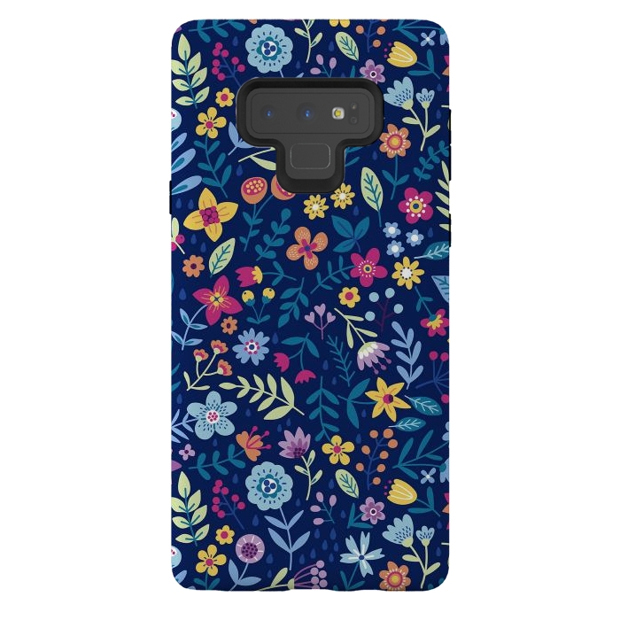 Galaxy Note 9 StrongFit Multicolor Beautiful Flowers  by ArtsCase