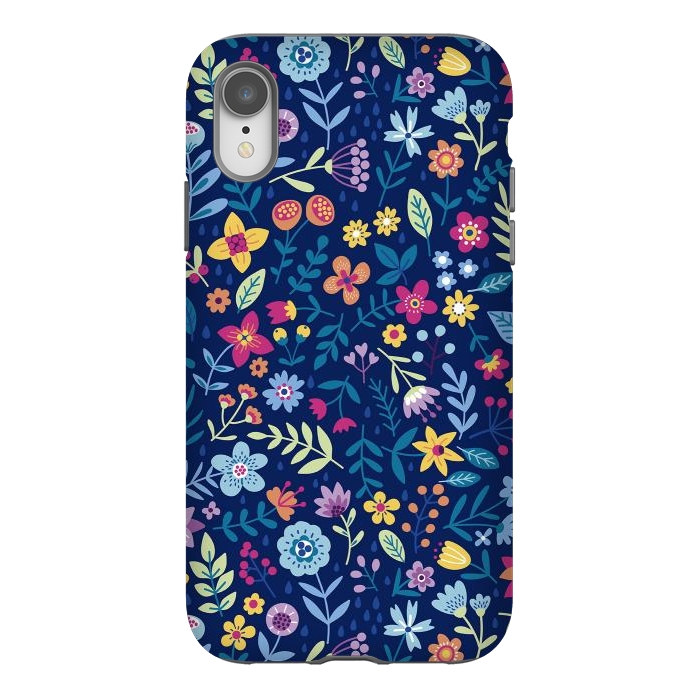 iPhone Xr StrongFit Multicolor Beautiful Flowers  by ArtsCase