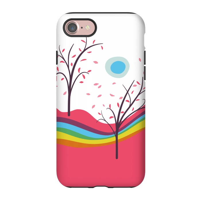 iPhone 7 StrongFit Dreamscape - Pink Autumn On Alien Planet by Boriana Giormova