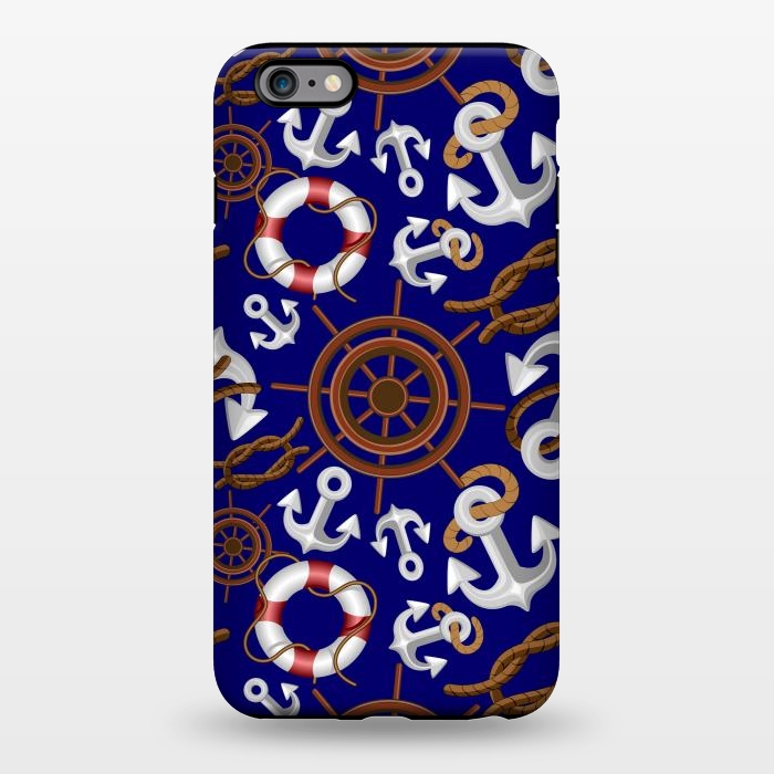 iPhone 6/6s plus StrongFit Nautical Marine Navigation Pattern by BluedarkArt