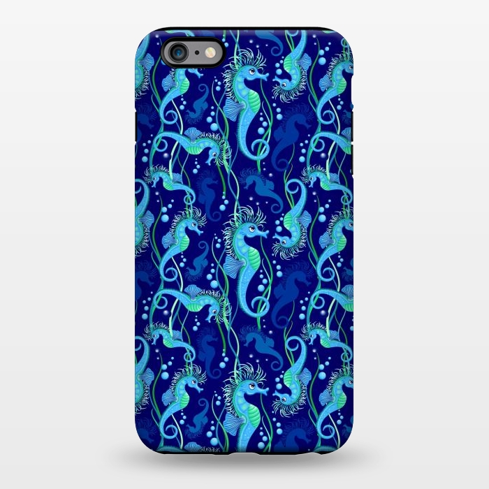 iPhone 6/6s plus StrongFit Seahorse cute blue sea animal Pattern by BluedarkArt
