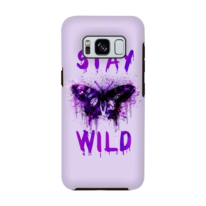 Galaxy S8 StrongFit Stay Wild Butterfly by Andrea Haase