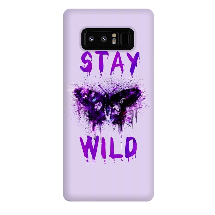 Galaxy Note 8 StrongFit Stay Wild Butterfly by Andrea Haase