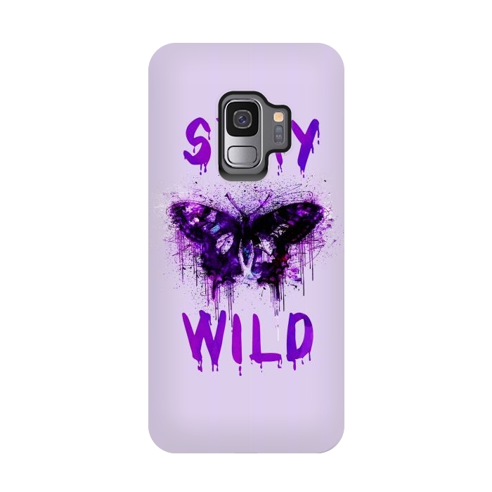 Galaxy S9 StrongFit Stay Wild Butterfly by Andrea Haase