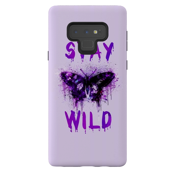 Galaxy Note 9 StrongFit Stay Wild Butterfly by Andrea Haase