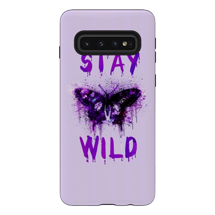 Galaxy S10 StrongFit Stay Wild Butterfly by Andrea Haase