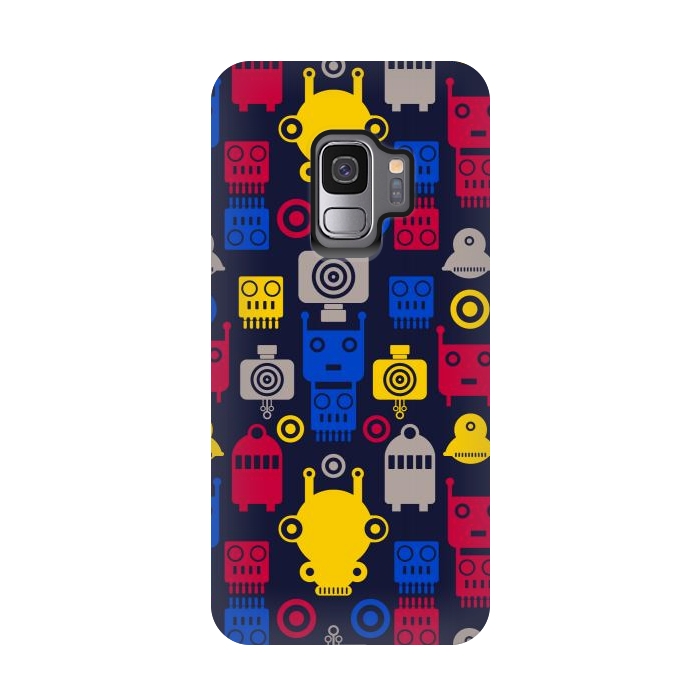 Galaxy S9 StrongFit colorful robots by TMSarts
