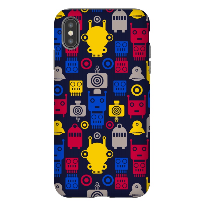 iPhone Xs Max StrongFit colorful robots by TMSarts