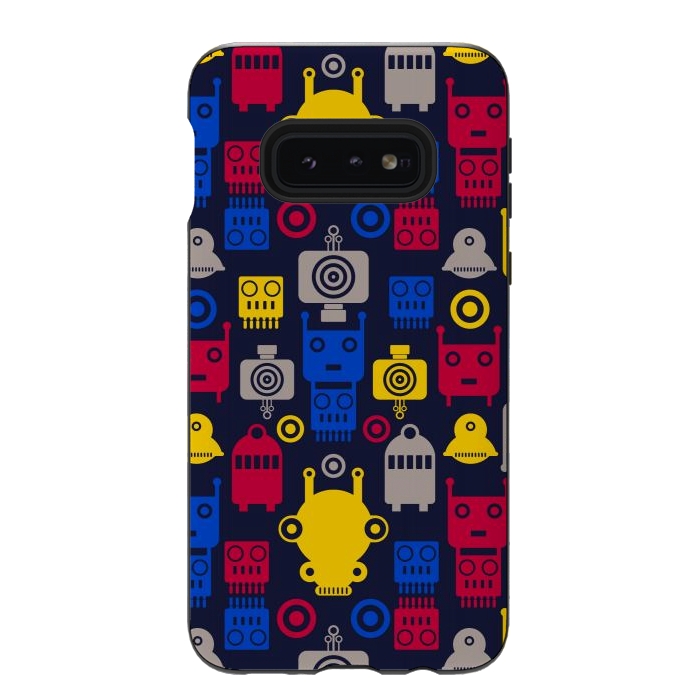 Galaxy S10e StrongFit colorful robots by TMSarts