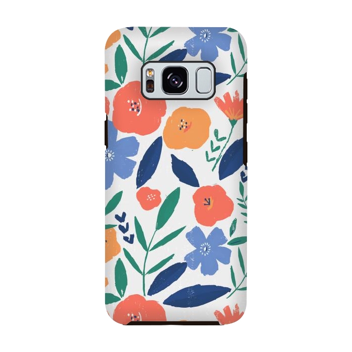 Galaxy S8 StrongFit bold minimal flower pattern by lauradidthis