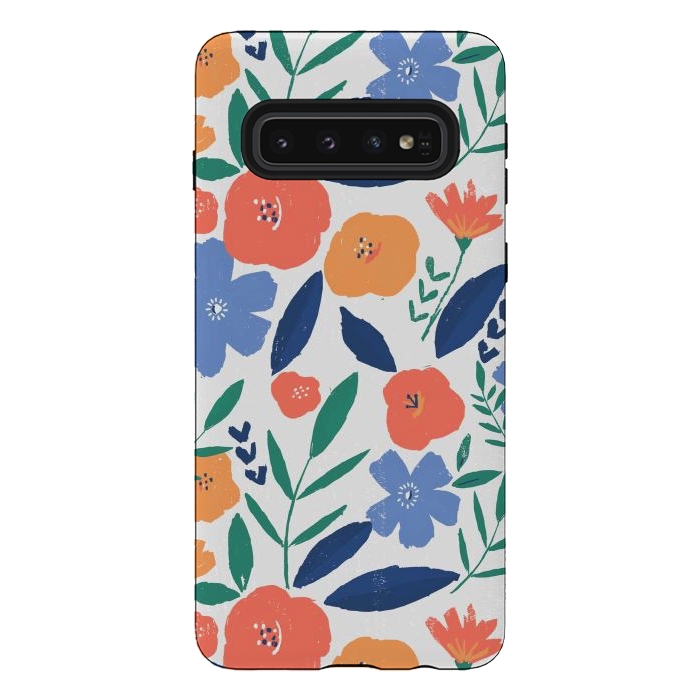 Galaxy S10 StrongFit bold minimal flower pattern by lauradidthis