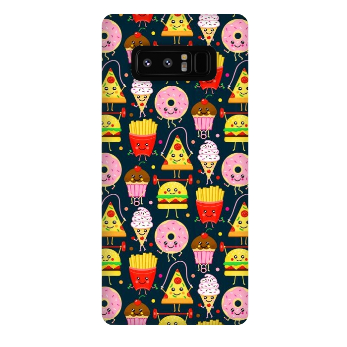 Galaxy Note 8 StrongFit Fit Fast Food (Navy)  by Tigatiga