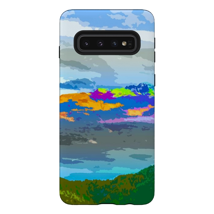 Galaxy S10 StrongFit Mountain Color by Creativeaxle