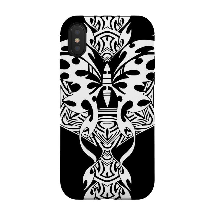 iPhone Xs / X StrongFit Tribal butterfly  by Josie