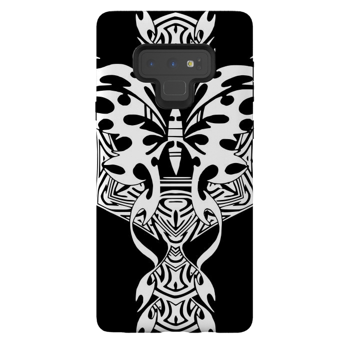 Galaxy Note 9 StrongFit Tribal butterfly  by Josie