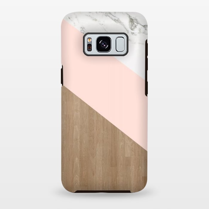 Galaxy S8 plus StrongFit Wood PinK Marble by ''CVogiatzi.