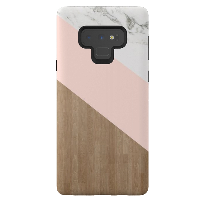 Galaxy Note 9 StrongFit Wood PinK Marble by ''CVogiatzi.