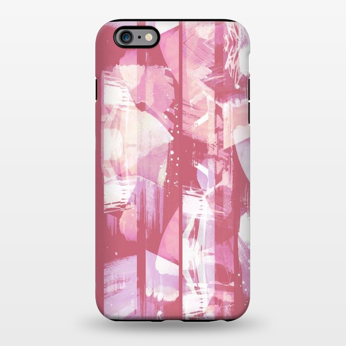 iPhone 6/6s plus StrongFit Pastel pink watercolor brushstrokes and splatter by Oana 