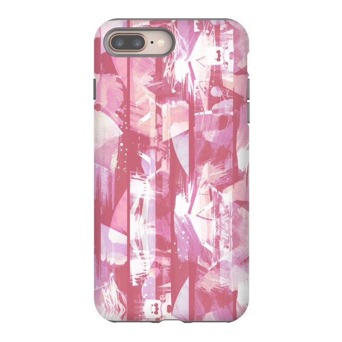 iPhone 7 plus StrongFit Pastel watercolor brushed stripes by Oana 
