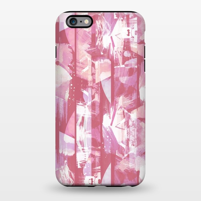 iPhone 6/6s plus StrongFit Pastel watercolor brushed stripes by Oana 